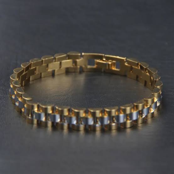 Two tone Gold & Silver chain bracelet