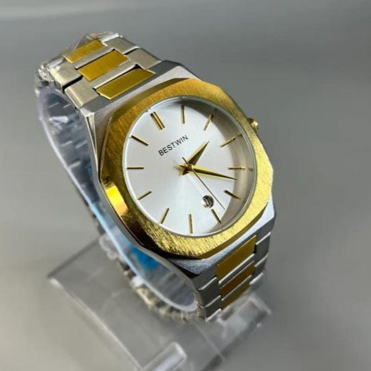 BESTWIN Dual-Tone Watch with White Dial