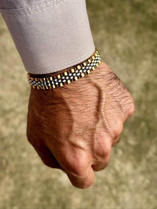 Two tone Gold & Silver chain bracelet